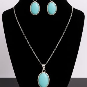 Conjunto Cadena y Aro Celeste